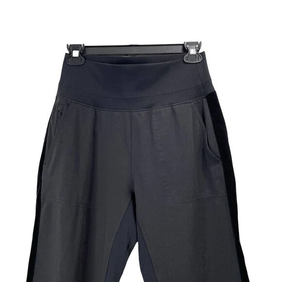 Athleta Venice Velvet Stripe Jogger Pants Sz S black - Picture 5 of 11